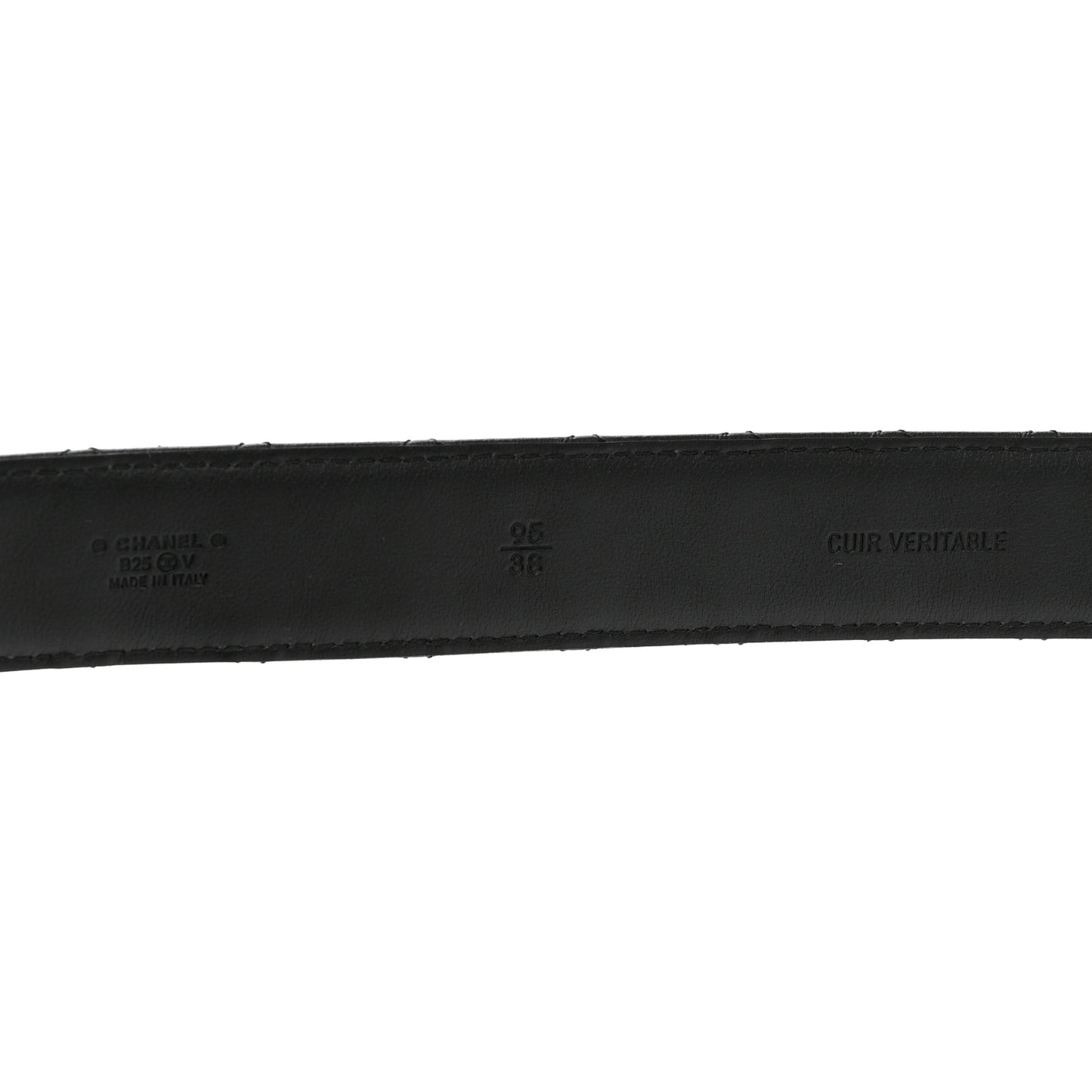 Calfskin Quilted CC Chain Belt 95 38 Black