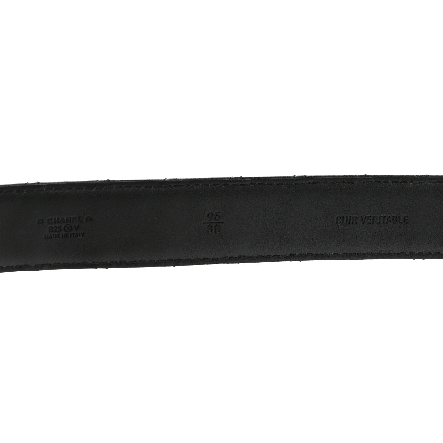Chanel Calfskin Quilted CC Chain Belt 95 38 Black 3 of 5