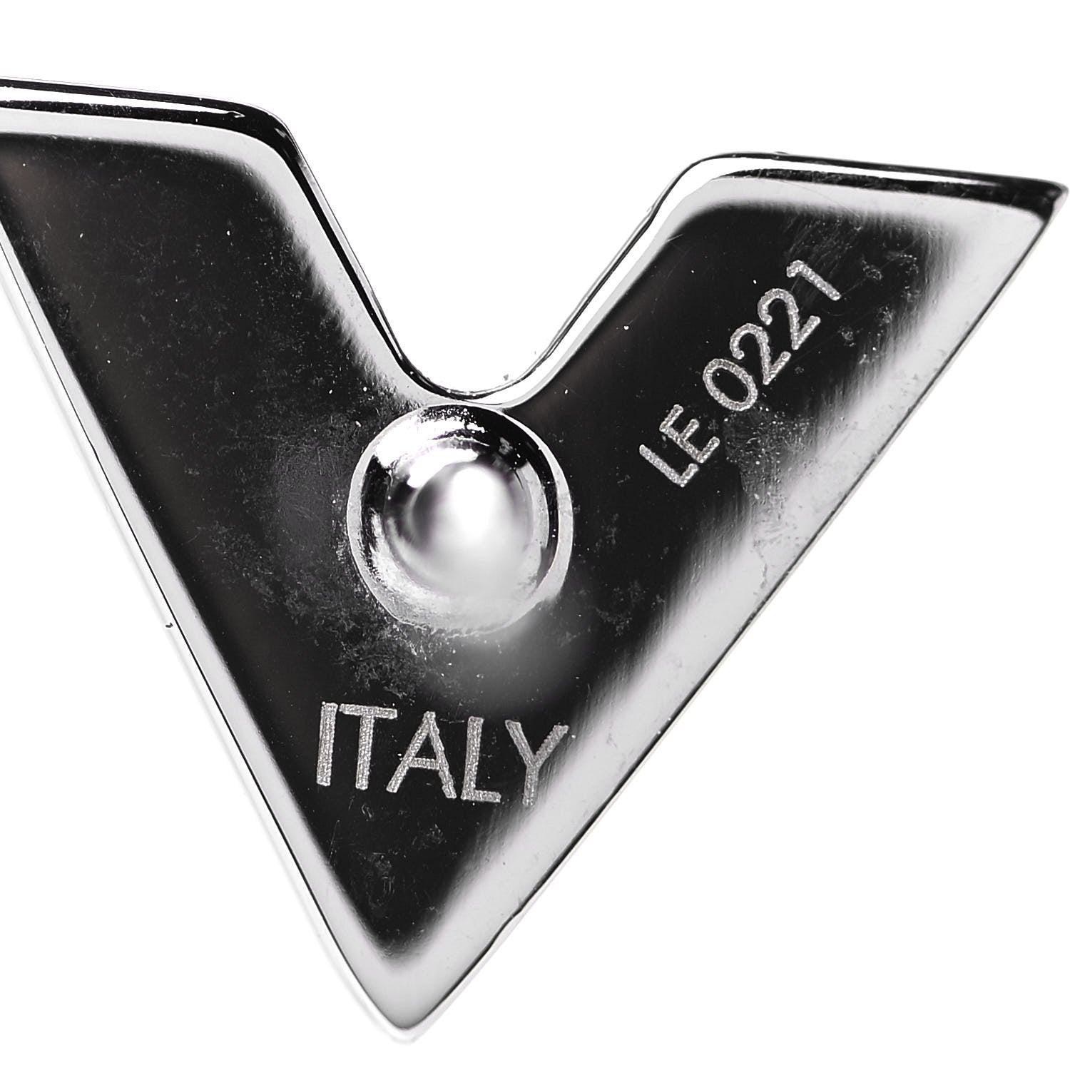 Louis Vuitton Essential V Stud Earrings Silver 4 of 4