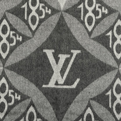 Louis Vuitton Wool Cashmere Since 1854 Scarf Gray 3 of 4