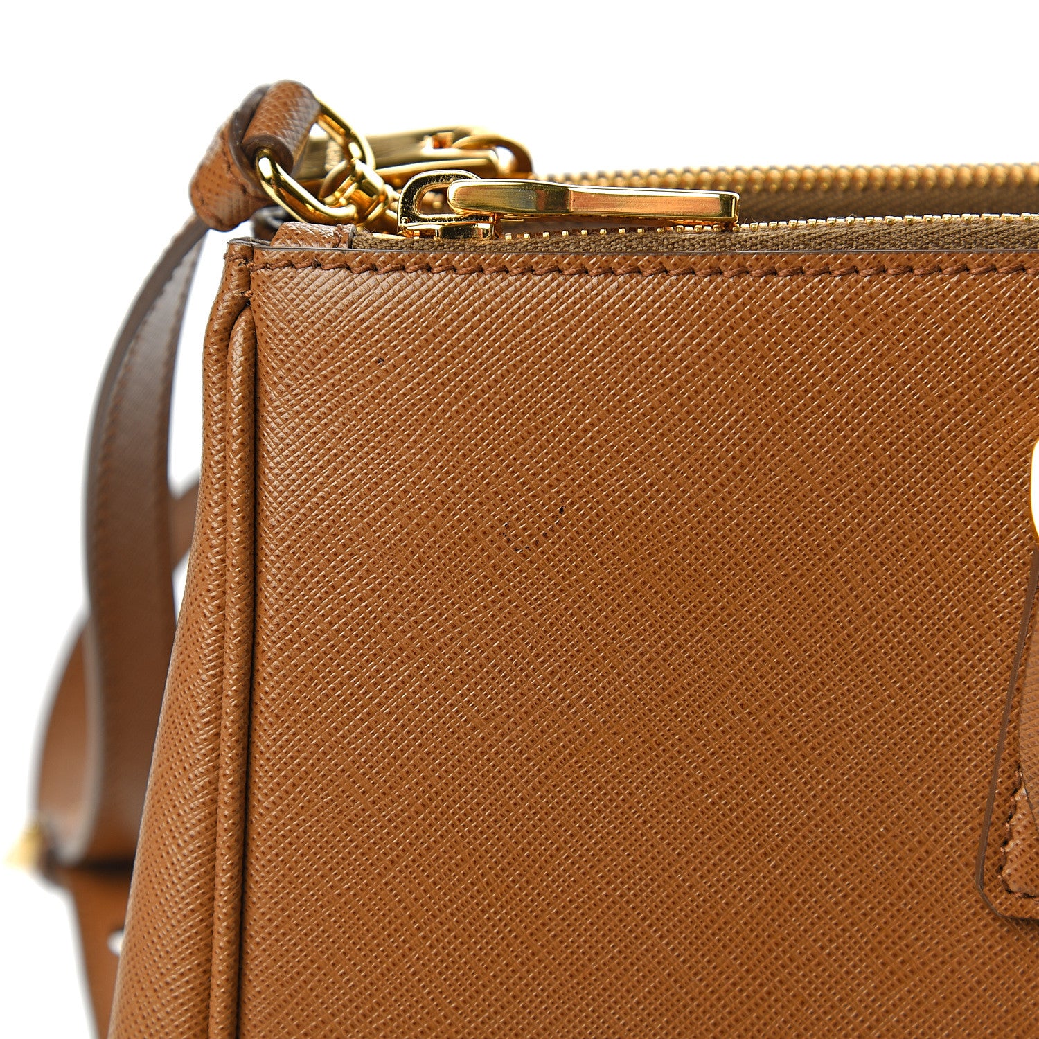 Prada Saffiano Large Galleria Double Zip Tote Cannella 8 of 12