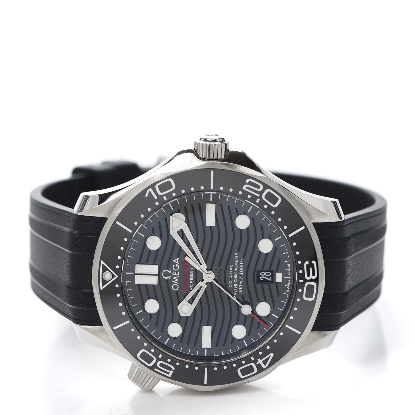 Stainless Steel Rubber 42mm Seamaster Diver 300M Co-Axial Master Chronometer Automatic Watch Black 210.32.42.20.01.001