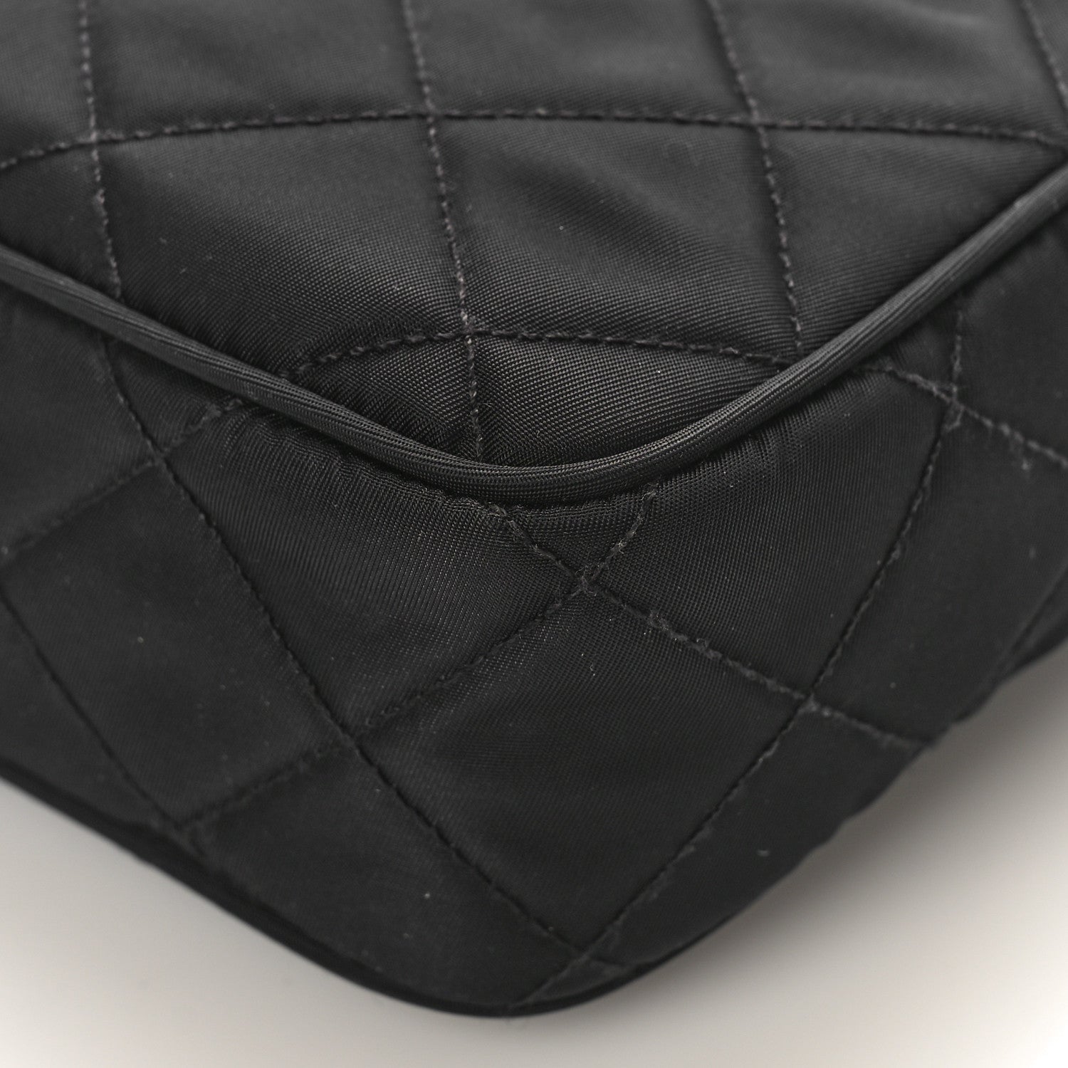 Prada Nylon Tessuto Impuntu Quilted Bandoliera Crossbody Bag Black 8 of 9