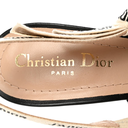Christian Dior Technical Canvas Ribbon J'Adior Slingback 100mm Pumps 38 Black 7 of 16