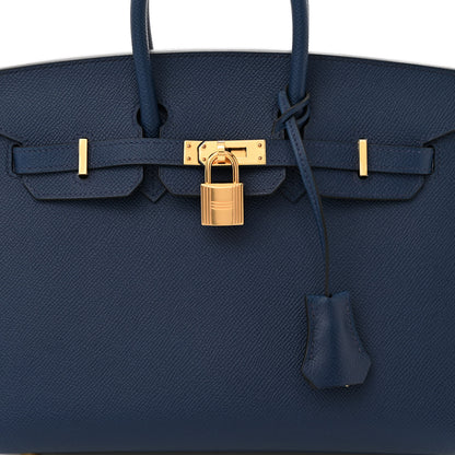 Hermes Epsom Birkin Sellier 25 Bleu Navy 8 of 12