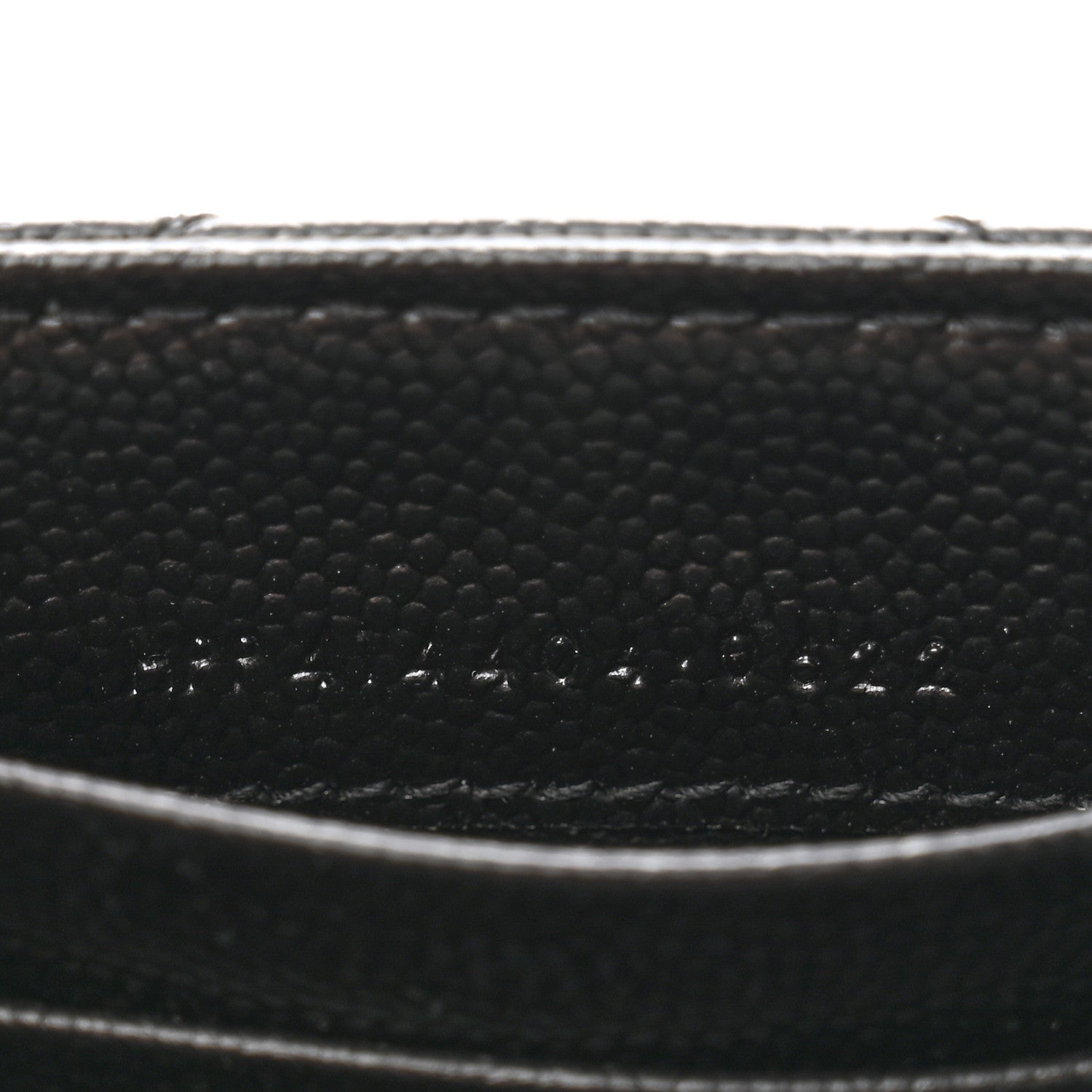 Saint Laurent Grain De Poudre Matelasse Chevron Small Monogram Envelope Wallet Black 7 of 9