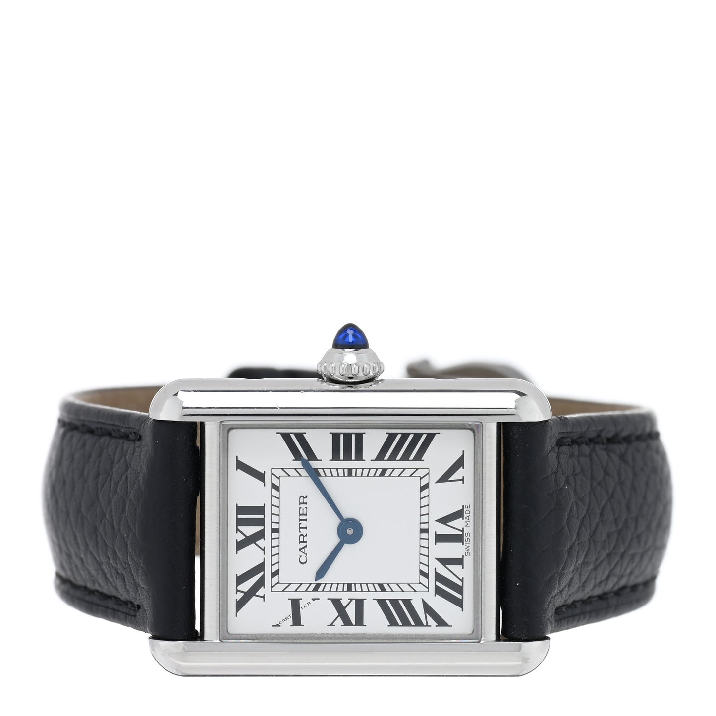 Stainless Steel Calfskin 22mm Must de Cartier Tank Quartz Watch