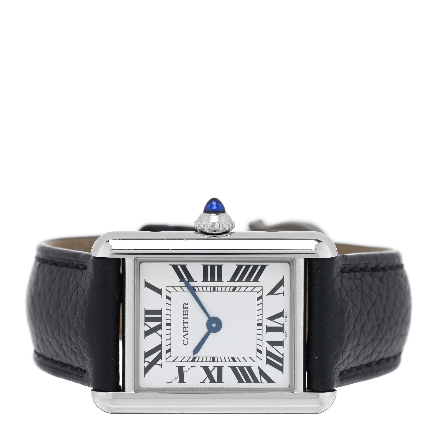 Cartier Stainless Steel Calfskin 22mm Must de Cartier Tank Quartz Watch 2 of 5