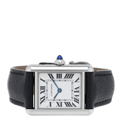 Cartier Stainless Steel Calfskin 22mm Must de Cartier Tank Quartz Watch 2 of 5