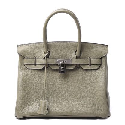 Hermes Taurillon Clemence Birkin 30 Sauge 1 of 11
