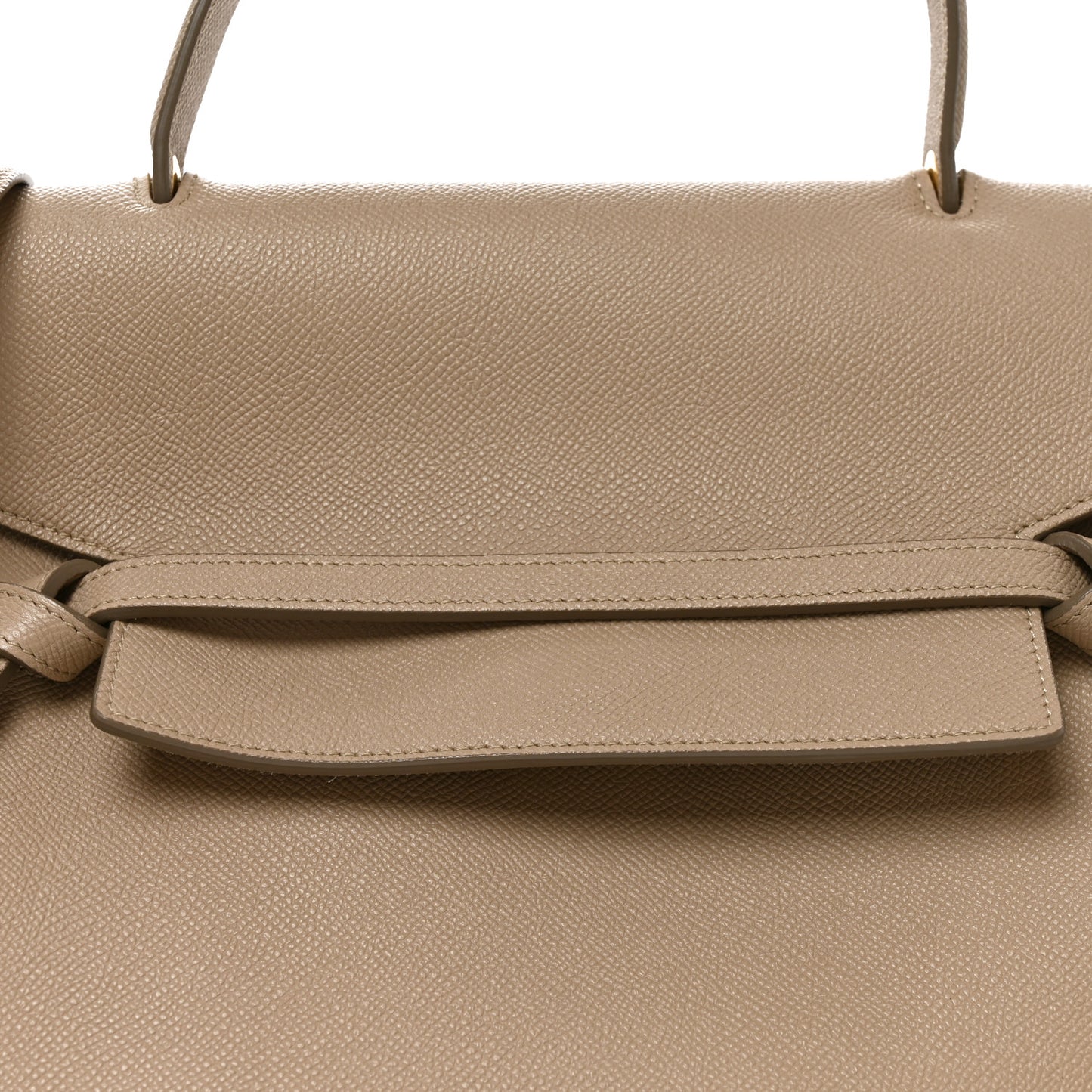 Grained Calfskin Nano Belt Bag Light Taupe