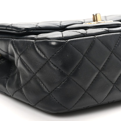 Chanel Lambskin Quilted Mini Pearl Crush Flap Black 9 of 10
