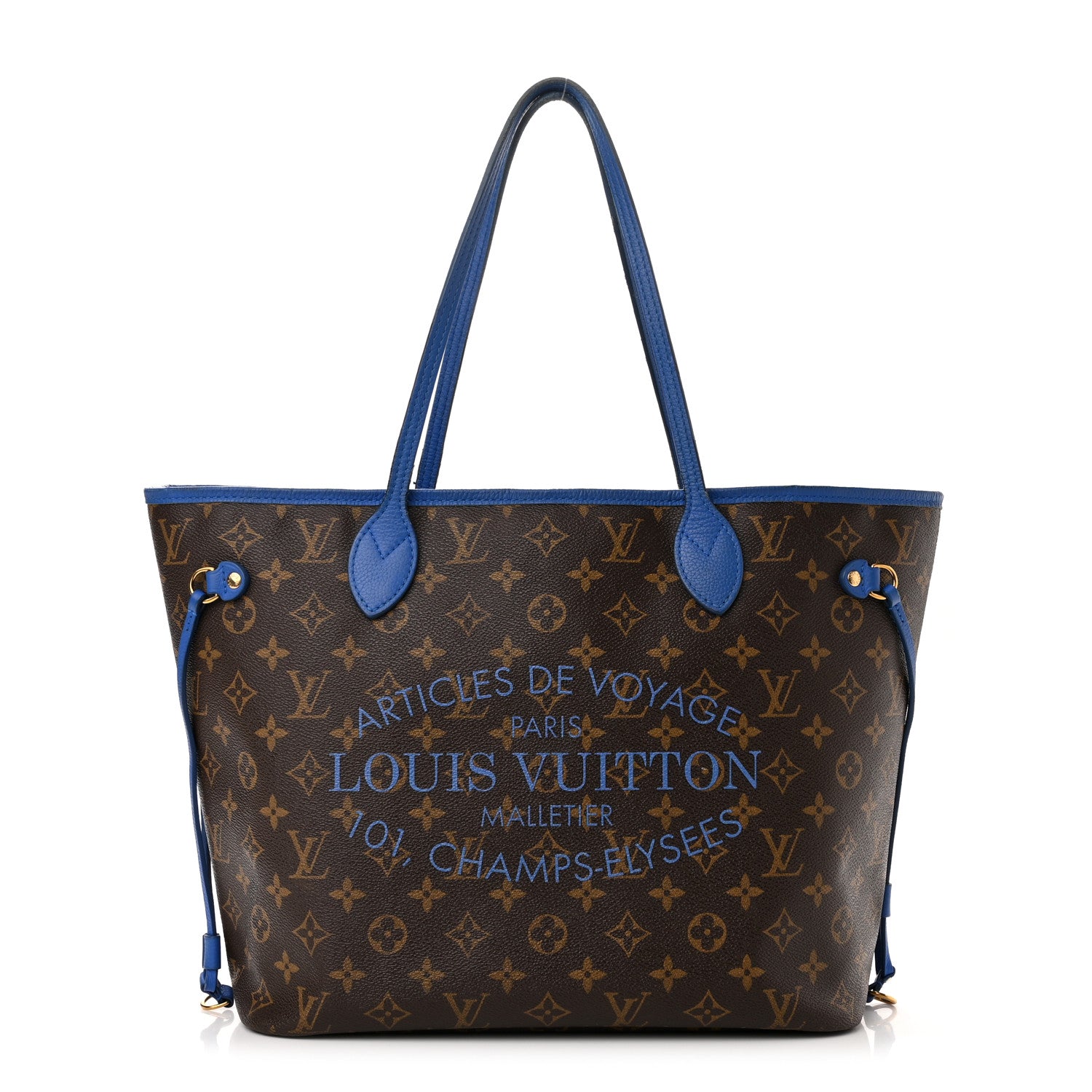 Louis Vuitton Monogram Articles de Voyage Ikat Neverfull MM Grand Blue 1 of 15