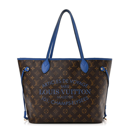 Louis Vuitton Monogram Articles de Voyage Ikat Neverfull MM Grand Blue 1 of 15