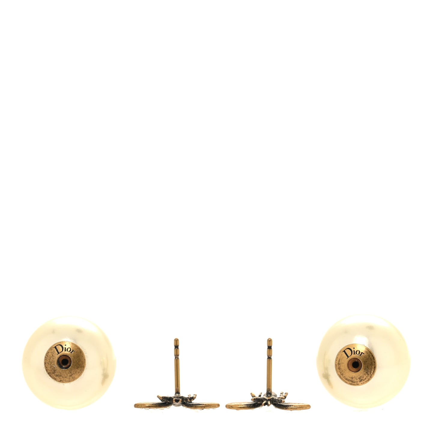 Pearl Crystal Bee Mise En Dior Tribal Earrings Gold