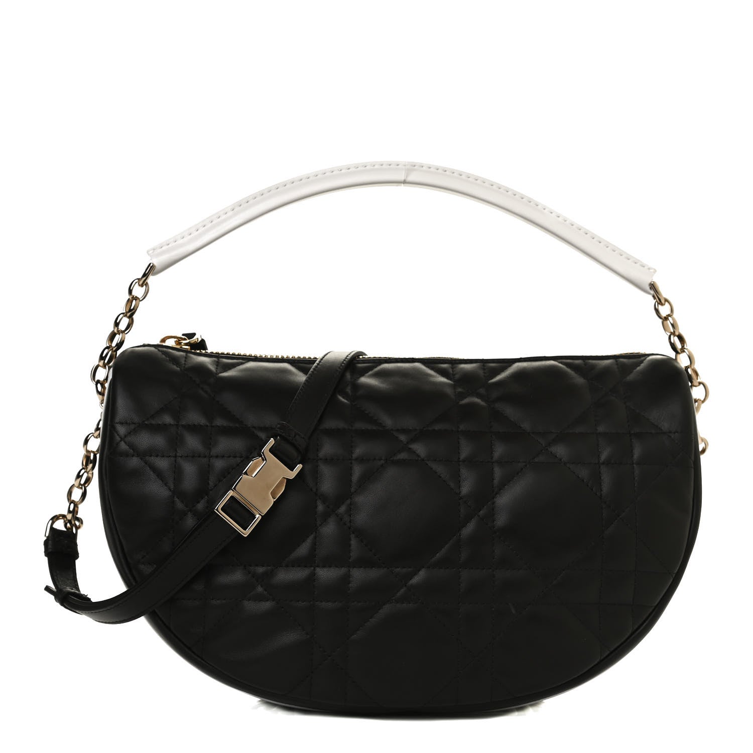 Christian Dior Lambskin Cannage Medium Dior Vibe Hobo Bag Black 1 of 10