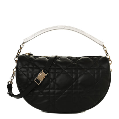 Christian Dior Lambskin Cannage Medium Dior Vibe Hobo Bag Black 1 of 10