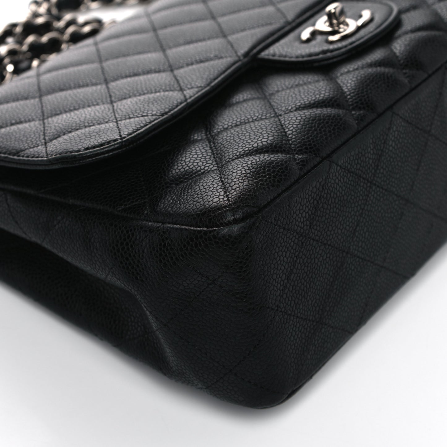 Caviar Quilted Jumbo Single Flap Black