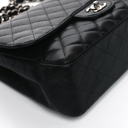 Chanel Caviar Quilted Jumbo Single Flap Black 9 of 13