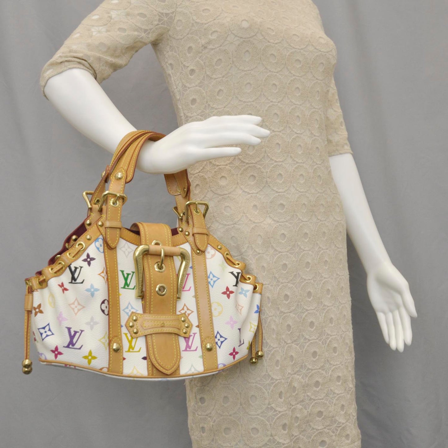 Monogram Multicolor Theda GM White