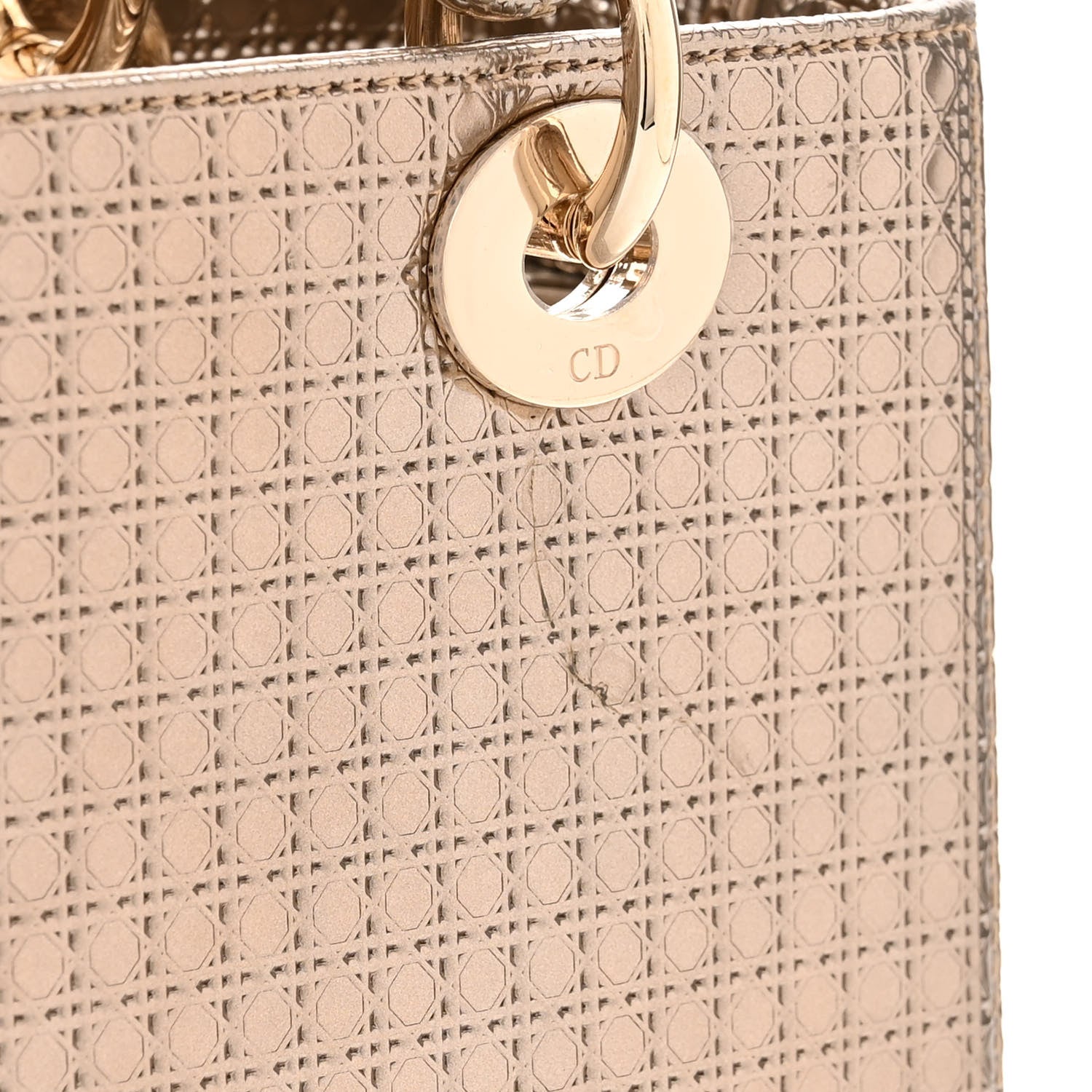 Christian Dior CHRISTIAN DIOR Metallic Patent Micro-Cannage Medium Lady Dior 13 of 13