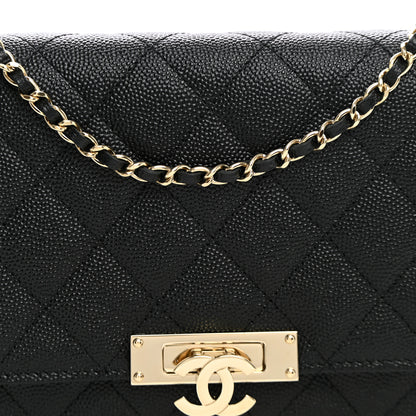 Chanel Caviar Quilted Golden Class Wallet On Chain WOC Black 9 of 11