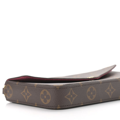 Louis Vuitton Monogram Pochette Felicie Chain Wallet Fuchsia 8 of 10