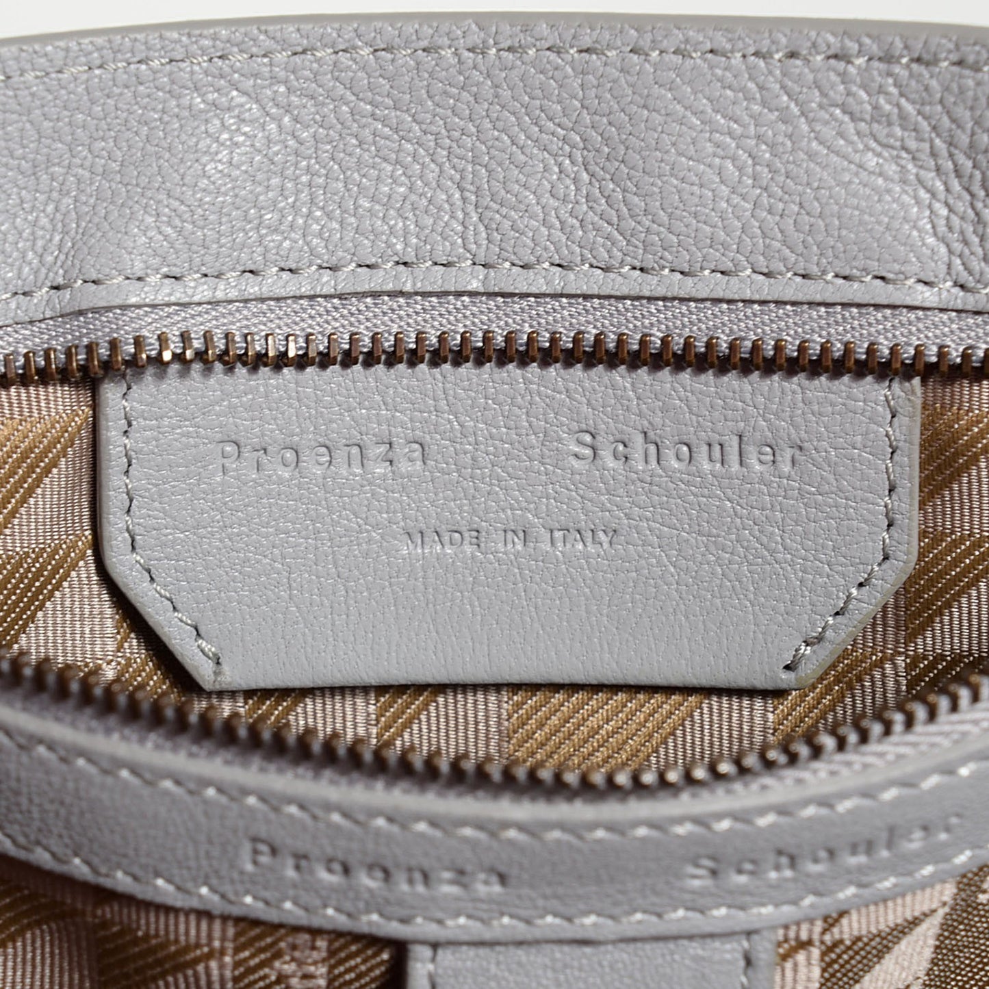 Lambskin Medium PS1 Satchel Concrete Grey