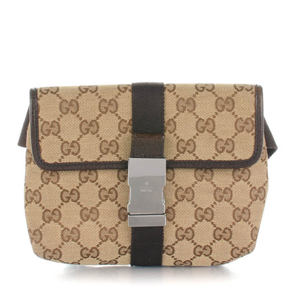 Gucci GG Monogram Buckle Belt Bag Dark Brown 1 of 8