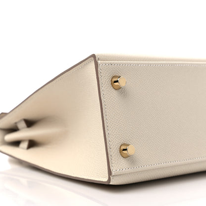 Hermes Epsom Kelly Sellier 25 Craie 9 of 11