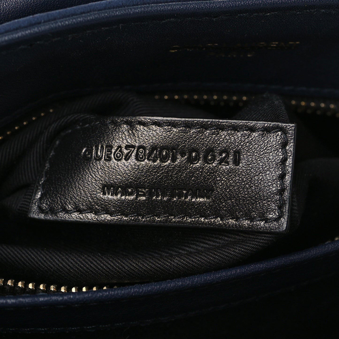 Suede Y Quilted Monogram Toy Loulou Crossbody Bag Navy