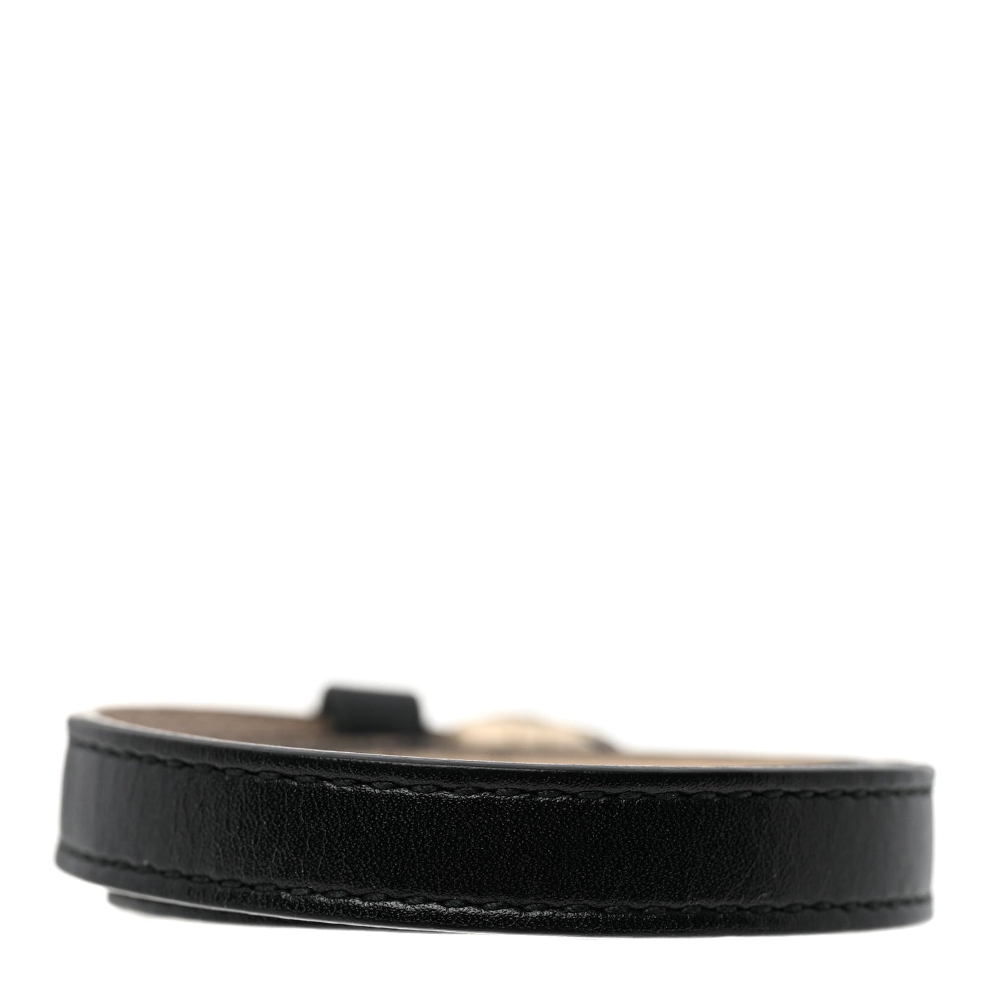 Calfskin Serpenti Forever Double Coil Bracelet Black