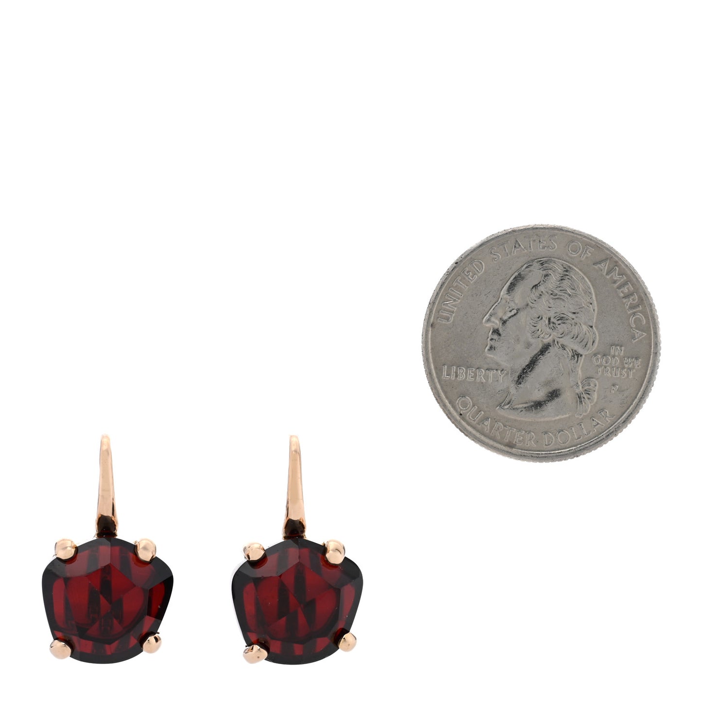 18K Rose Gold Garnet Lola Drop Earrings