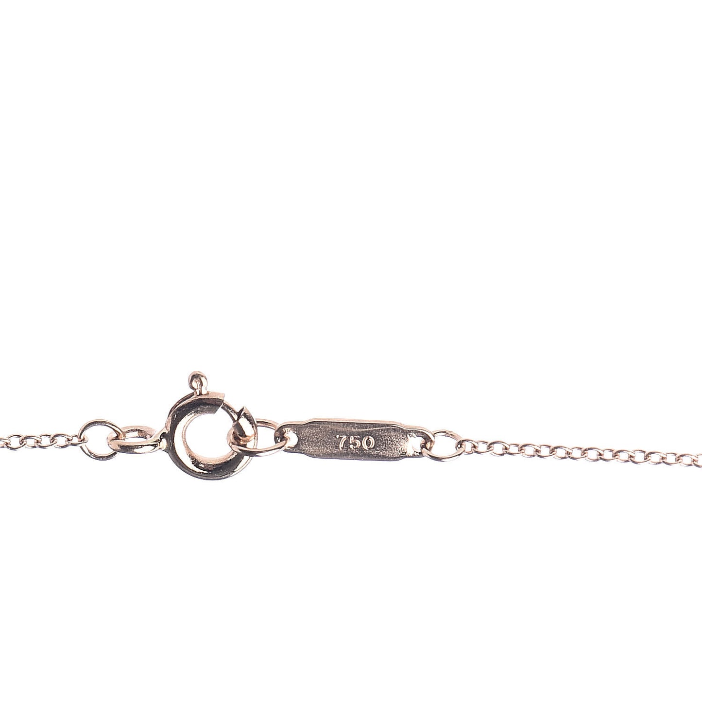 18K Rose Gold Filigree Heart Key Pendant Necklace