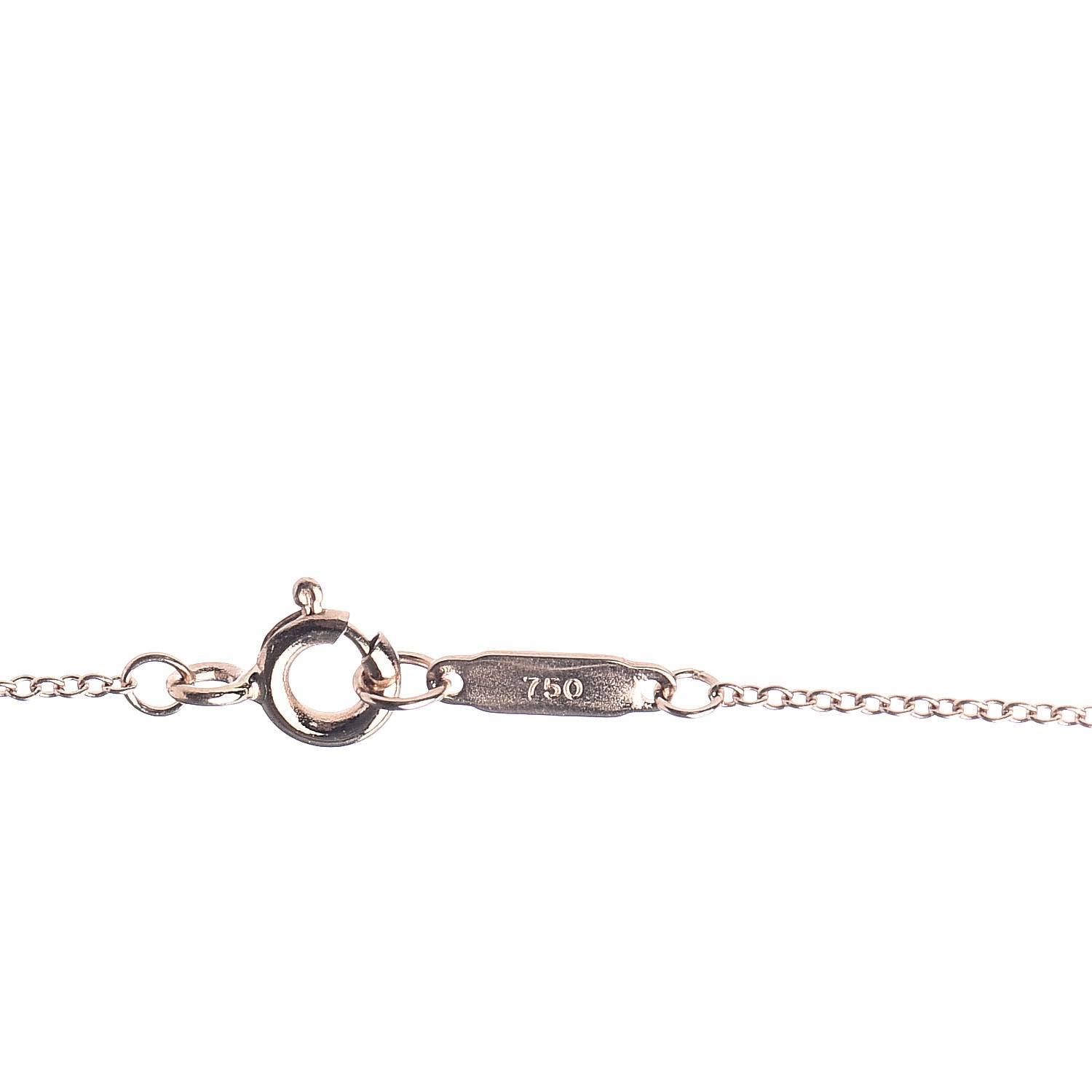 Tiffany 18K Rose Gold Filigree Heart Key Pendant Necklace 5 of 6