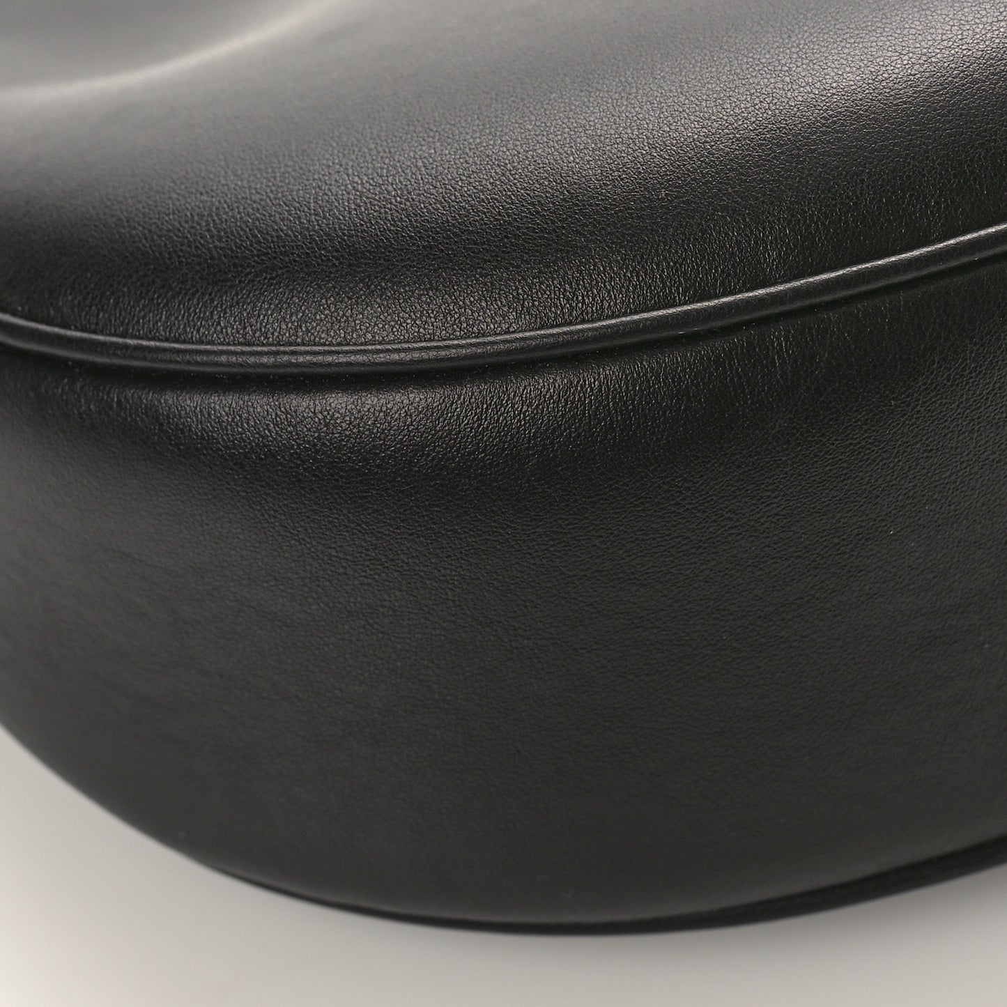 Smooth Calfskin Medium Strap Ava Shoulder Bag Black