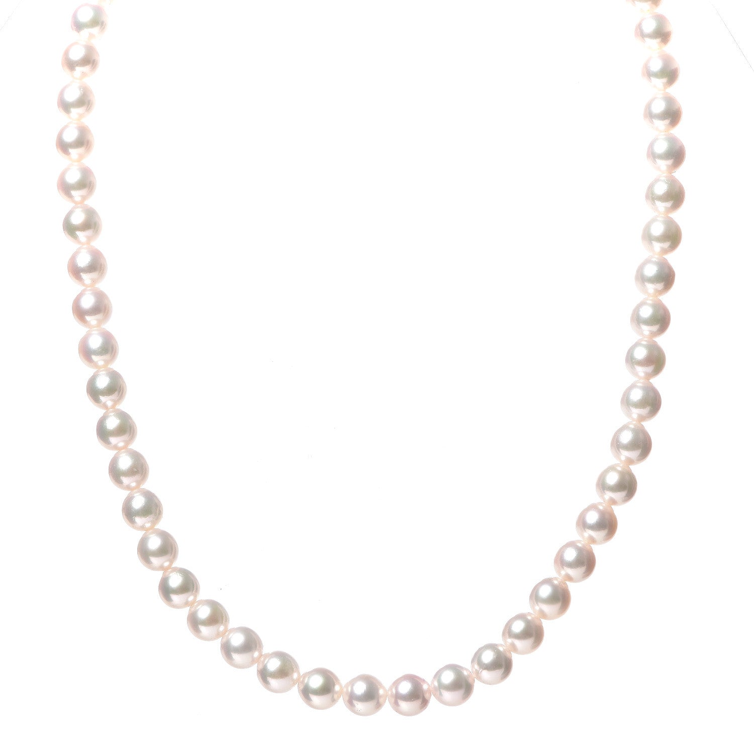 Mikimoto Sterling Silver Akoya Pearl 7.5mm-8mm Pearl Strand Necklace 17 1 of 6