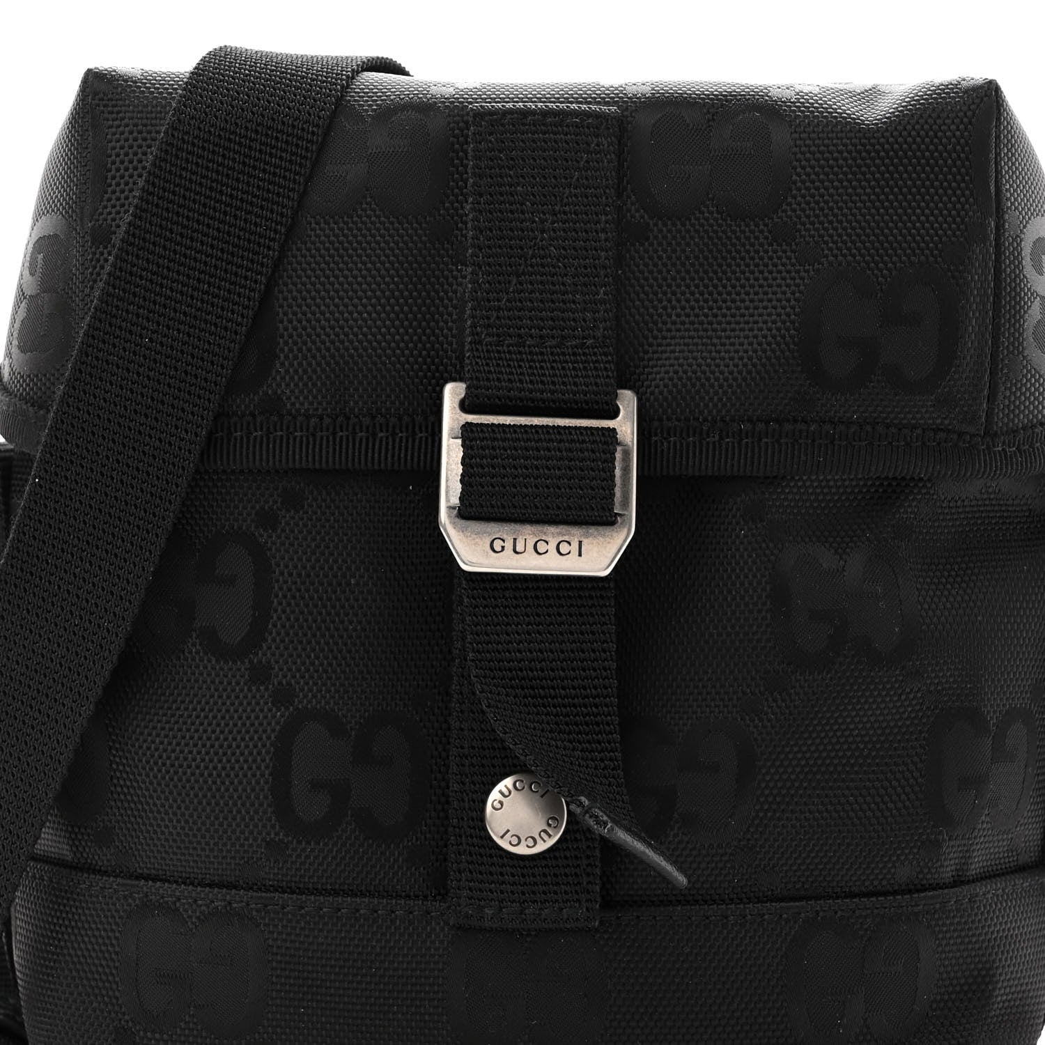 Gucci Econyl Nylon Monogram Off The Grid Messenger Bag Black 8 of 11