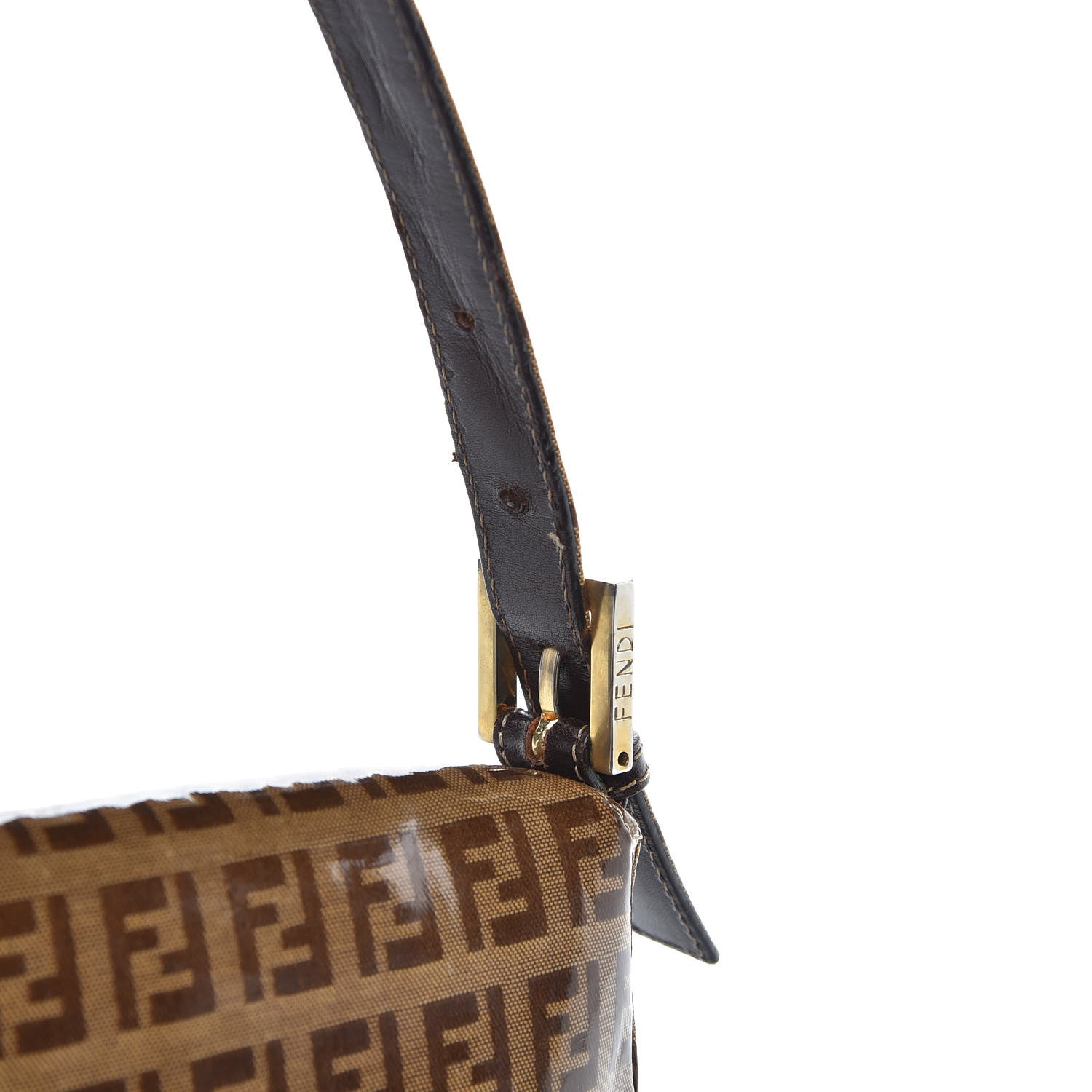 Fendi Vinyl Zucchino Baguette Tobacco 9 of 11