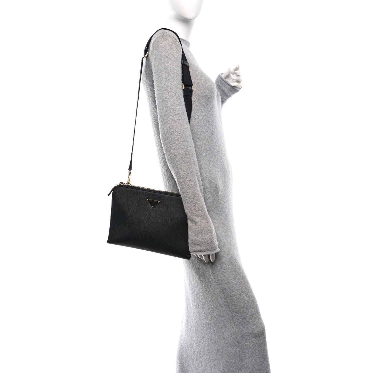 Saffiano Crossbody Bag Black