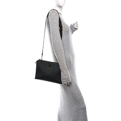 Prada Saffiano Crossbody Bag Black 2 of 9