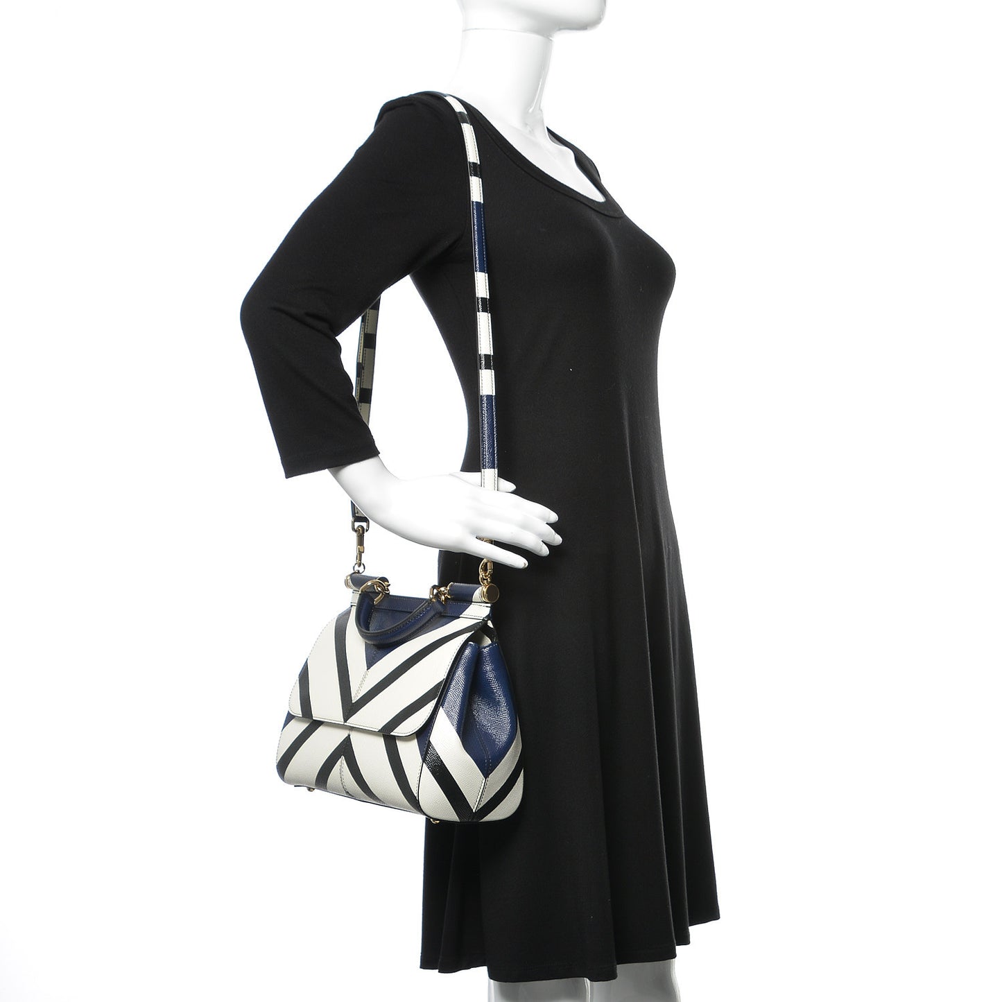 Dauphine Striped Medium Miss Sicily Satchel Multicolor