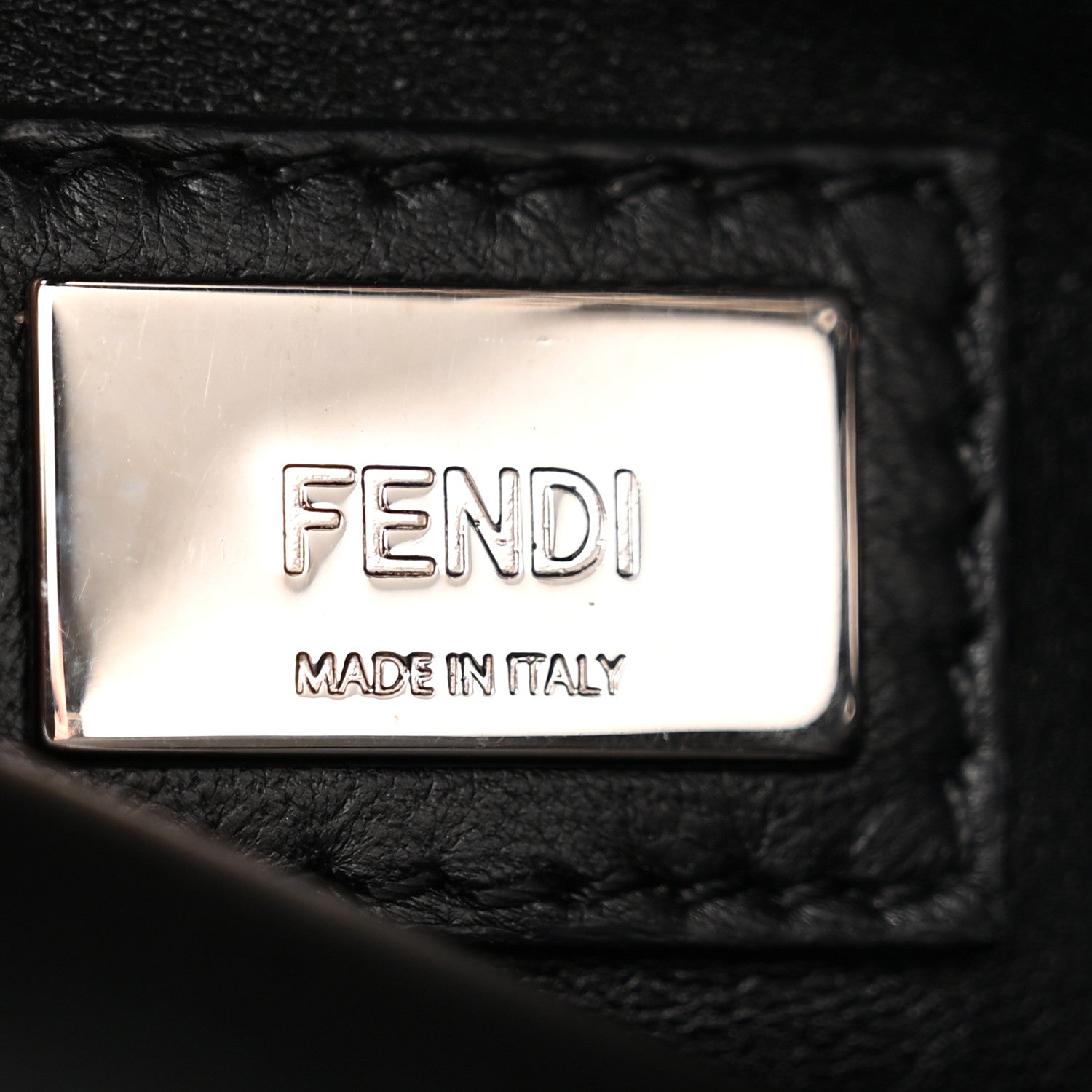 Fendi Nappa Lace Up Mini Peekaboo Iconic Satchel Black 6 of 11
