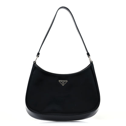 Prada Spazzolato Cleo Shoulder Bag Black 1 of 8