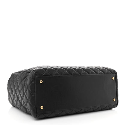 Chanel Caviar Quilted Large Coco Handle Shopping Tote Black 5 of 13
