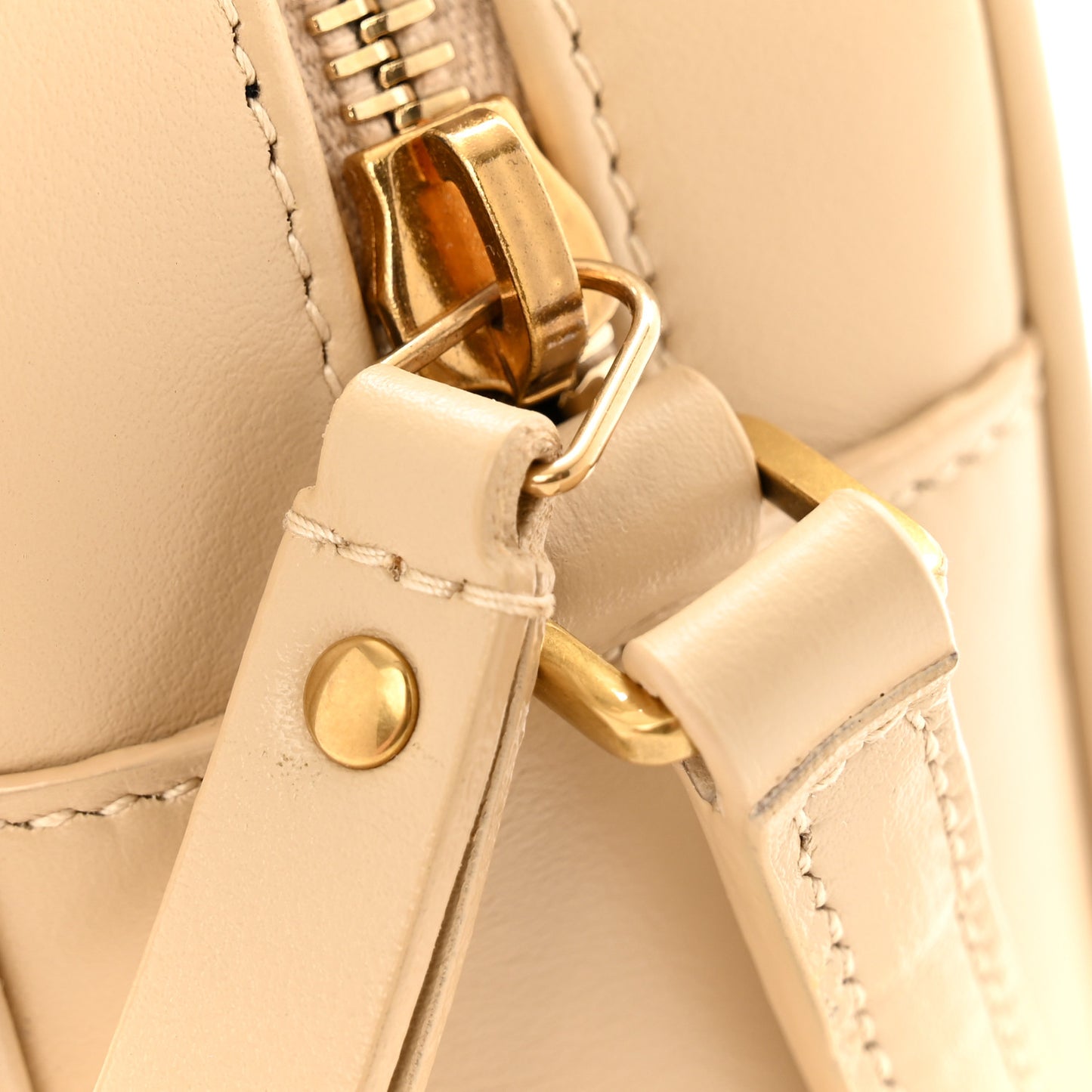 Calfskin Matelasse Monogram Lou Camera Bag Nude Powder