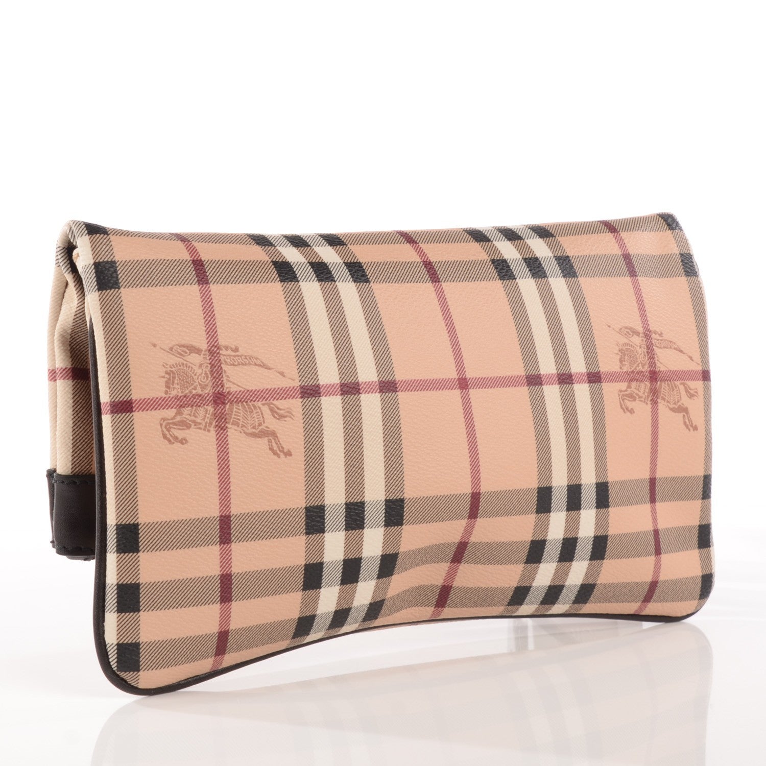 Burberry Haymarket Check Adeline Foldover Clutch Brown 3 of 9
