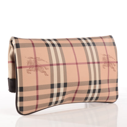 Burberry Haymarket Check Adeline Foldover Clutch Brown 3 of 9