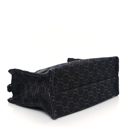 Gucci Denim Ophidia GG Monogram Tote Medium Black Grey 5 of 11