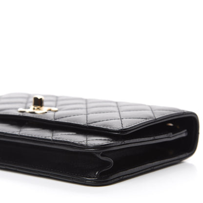 Chanel Lambskin Quilted Trendy CC Wallet On Chain WOC Black 7 of 12